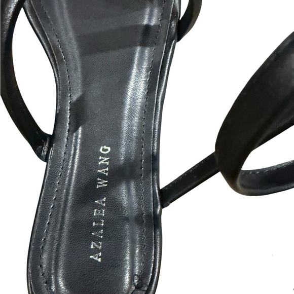 Azalea Wang Black Ankle Wrap Sandals – Size 7 (Never Worn) - Picture 2 of 7
